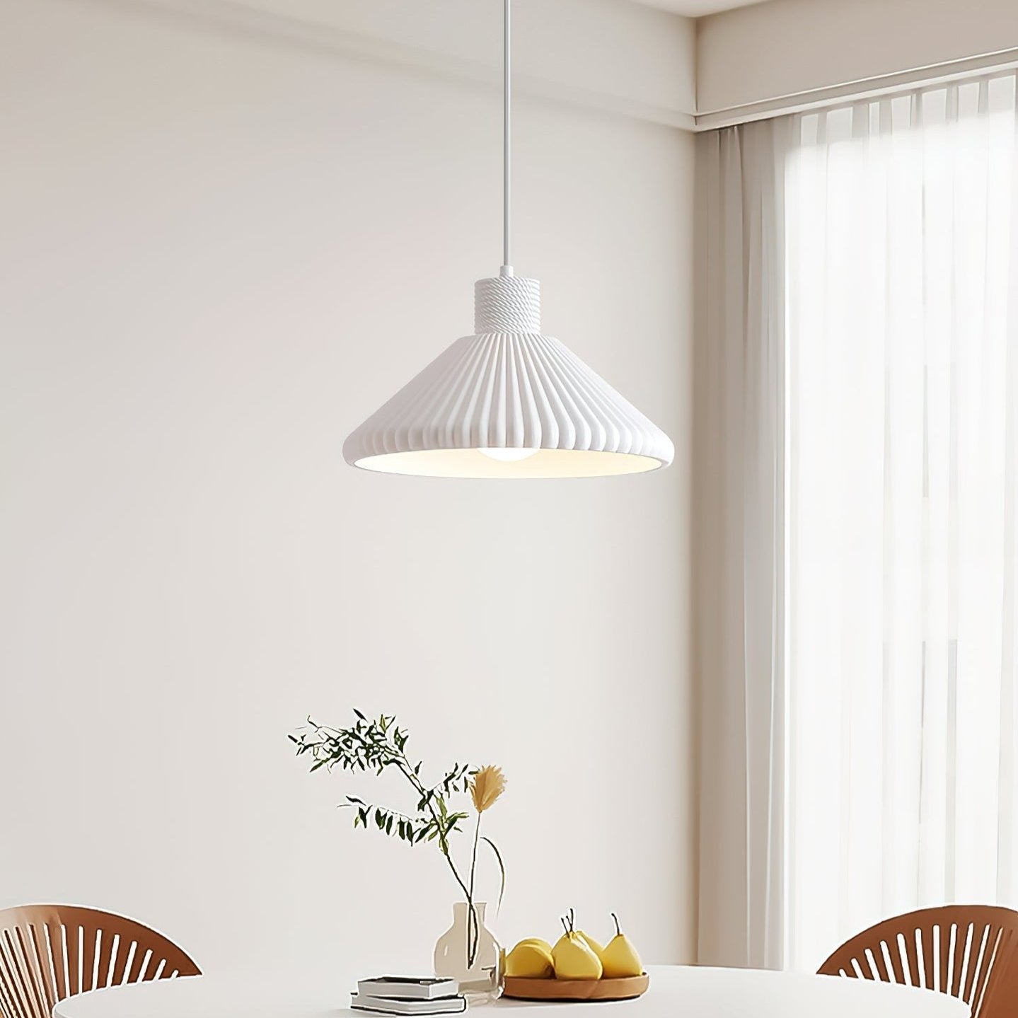 Modern Resin Pendant Light for Kitchen Island – Customizable Heads, Japandi Design, Energy-Efficient LED Lighting, Milk Coffee or White 4