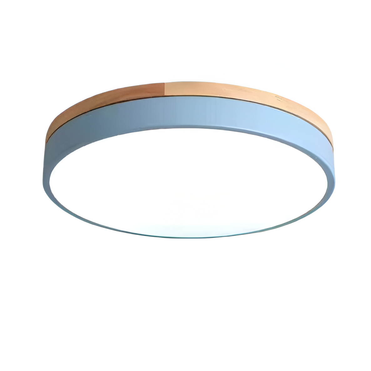 Nordic Minimalist Round Flush Mount Ceiling Light – Adjustable Brightness LED Ceiling Light Fixture in Acrylic and Wood Design 11