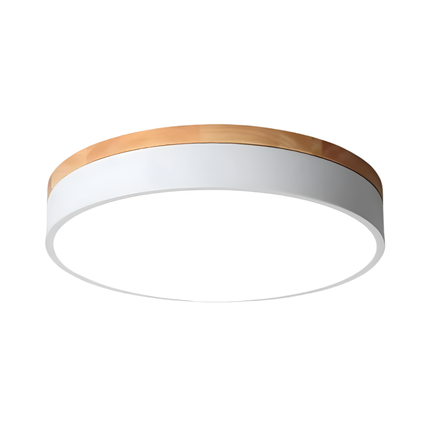 Nordic Minimalist Round Flush Mount Ceiling Light – Adjustable Brightness LED Ceiling Light Fixture in Acrylic and Wood Design 9