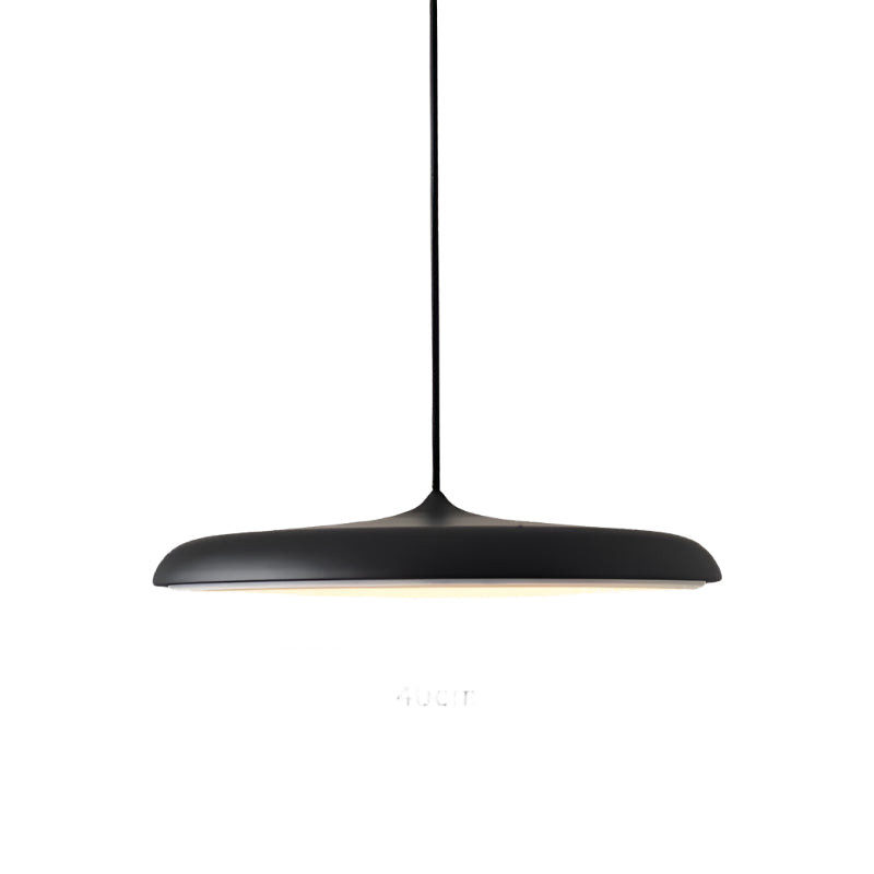 Black Nordic Modern Flying Saucer Pendant Light – Adjustable LED Ceiling Light Fixture for Kitchen and Living Room 14