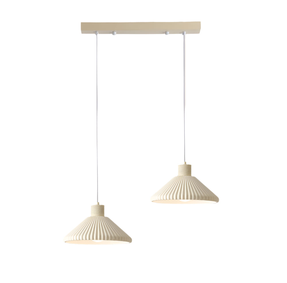 Modern Resin Pendant Light for Kitchen Island – Customizable Heads, Japandi Design, Energy-Efficient LED Lighting, Milk Coffee or White 10